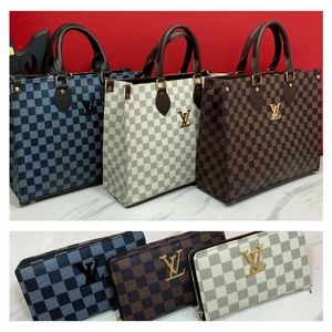 LOUIS VUITTON PREMIUM QUALITY 2PC COMBO 1) TOTE BAG 2) WALLET
